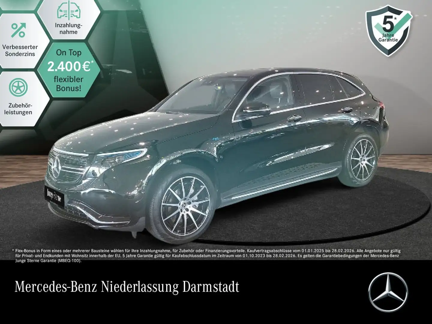 Mercedes-Benz EQC 400 4M AMG+360+AHK+MULTIBEAM+KEYLESS Noir - 1