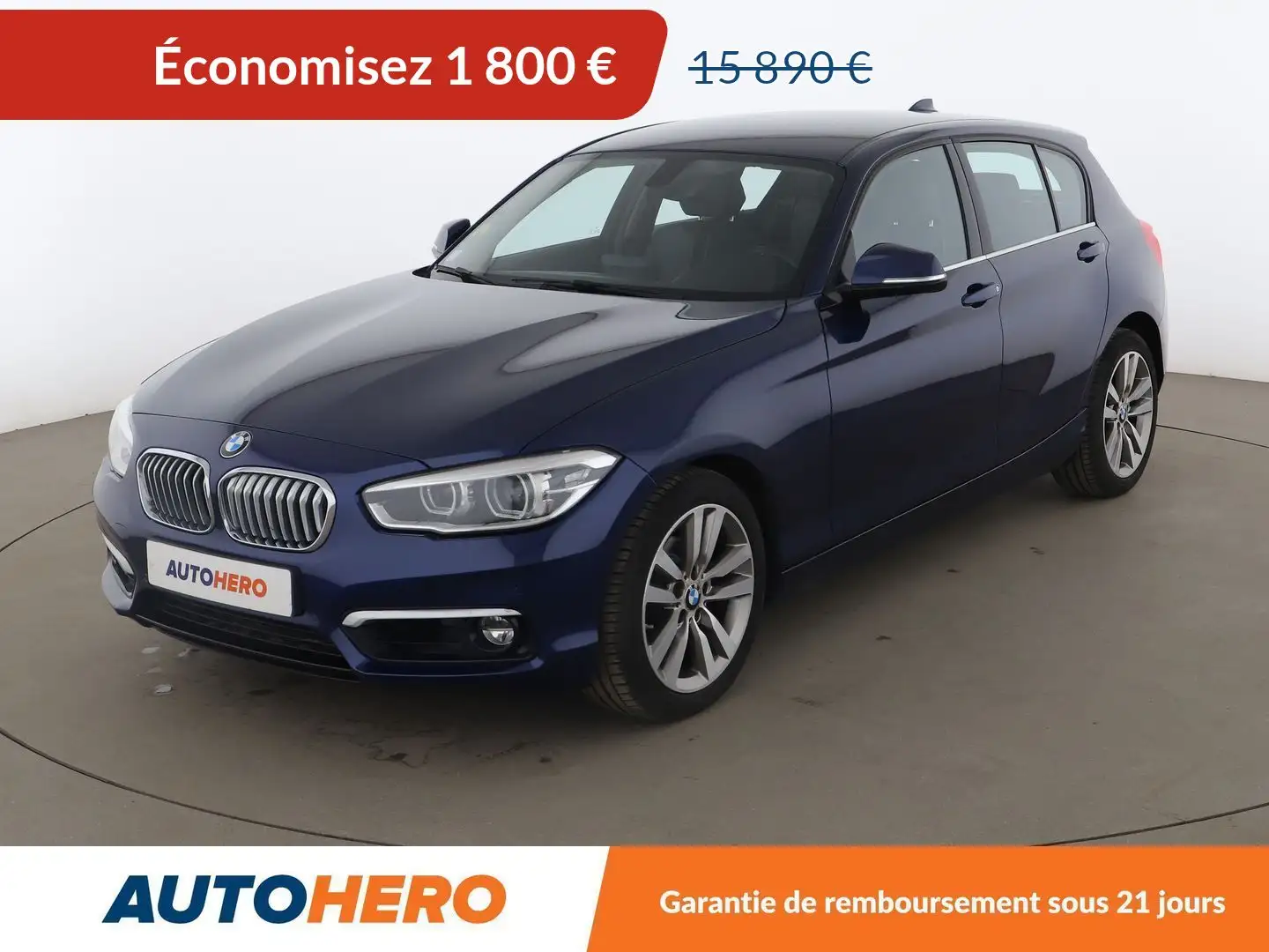 BMW 118 118d UrbanChic BVA8 Bleu - 1