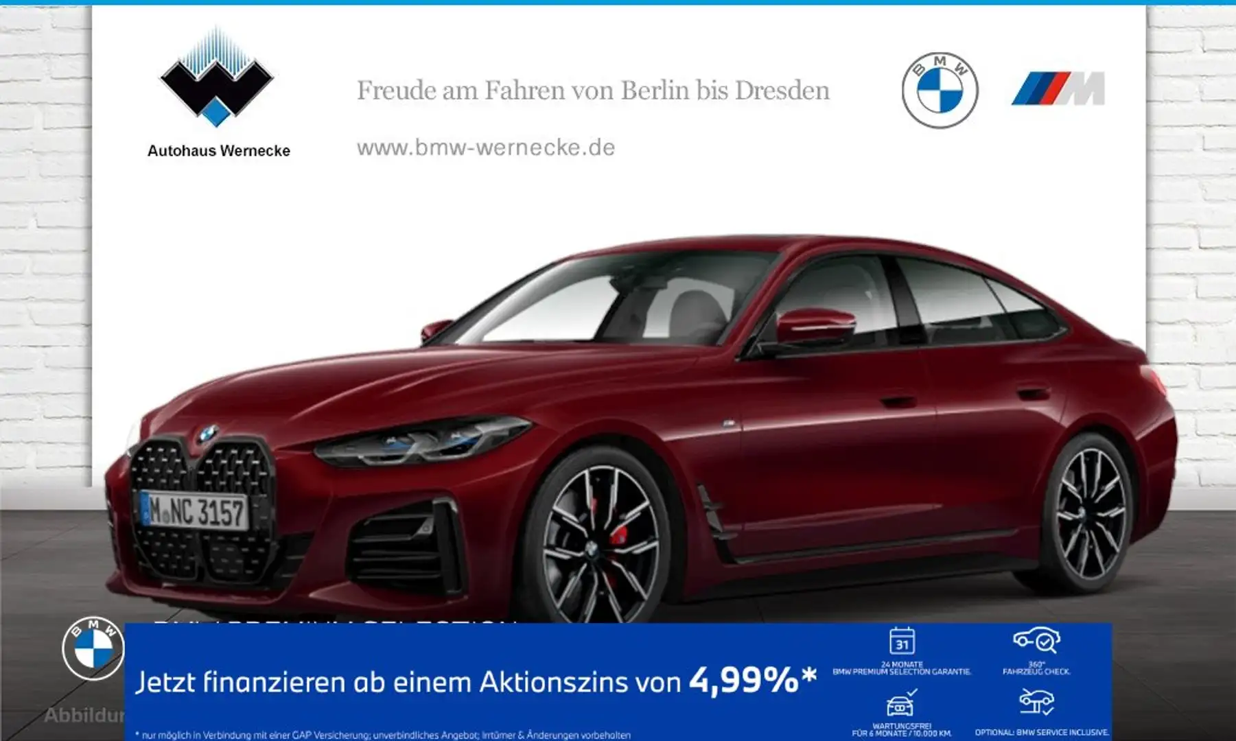 BMW 430 i Gran Coupé M Sport HK HiFi DAB WLAN GSD Червоний - 1