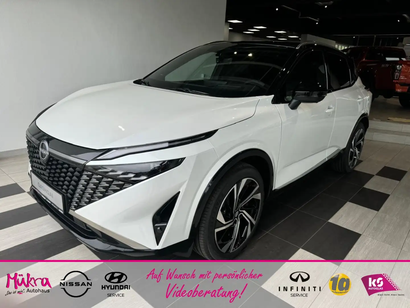 Nissan Qashqai Tekna+ 1,3 DIG-T 158PS X-Tronic J12B Klima Navi Noir - 1