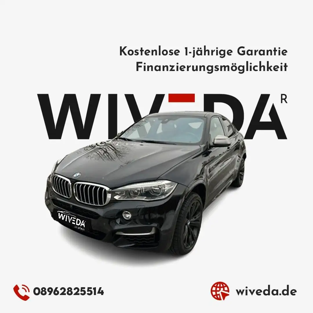 BMW X6 M d  LEDER~HEADUP~ACC~BELÜFTUNG~GSD~H&K~360~ Noir - 1