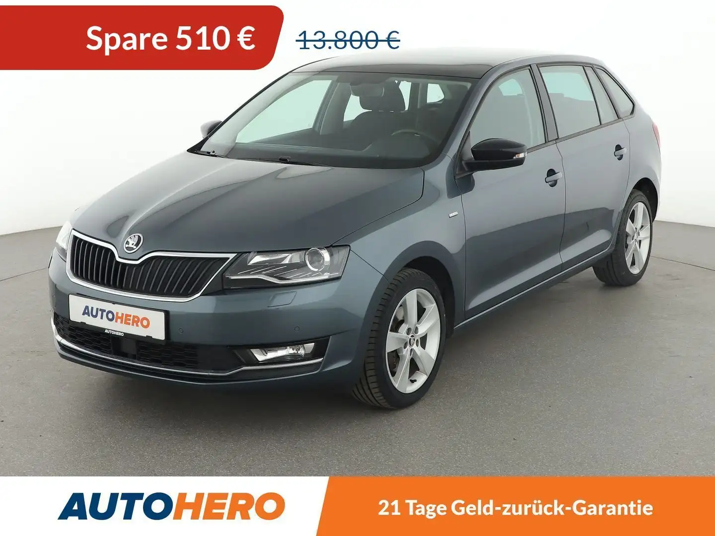Skoda Rapid/Spaceback 1.4 TSI Clever Aut.*TEMPO*PDC*SHZ*KLIMA*GARANTIE* Grau - 1