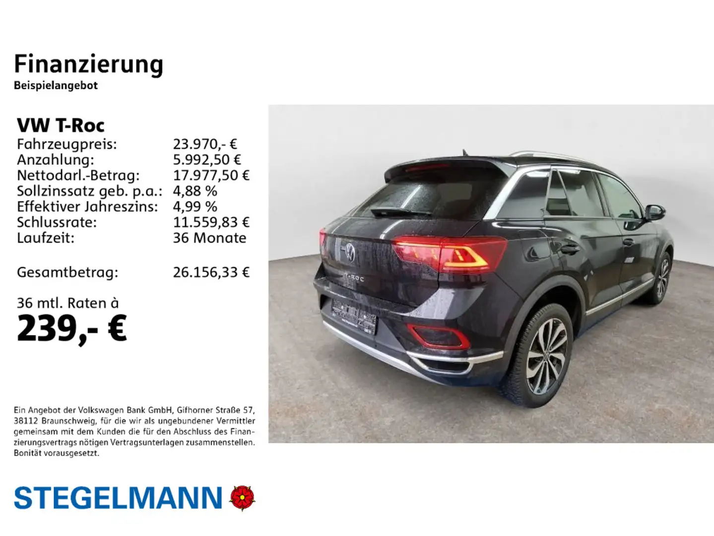 Volkswagen T-Roc 1.5 TSI DSG Style *AHK*LED*Navi* Schwarz - 2