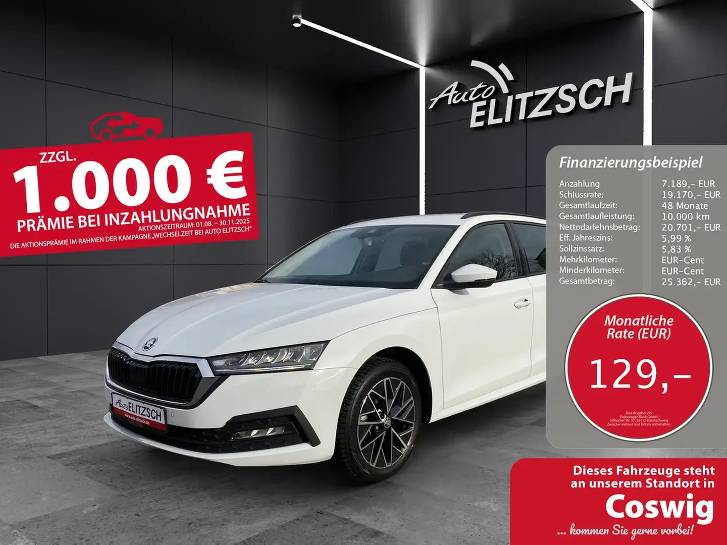 Skoda Octavia Combi TSI Ambition DSG LED ACC Keyless Kamera A... Weiß - 1