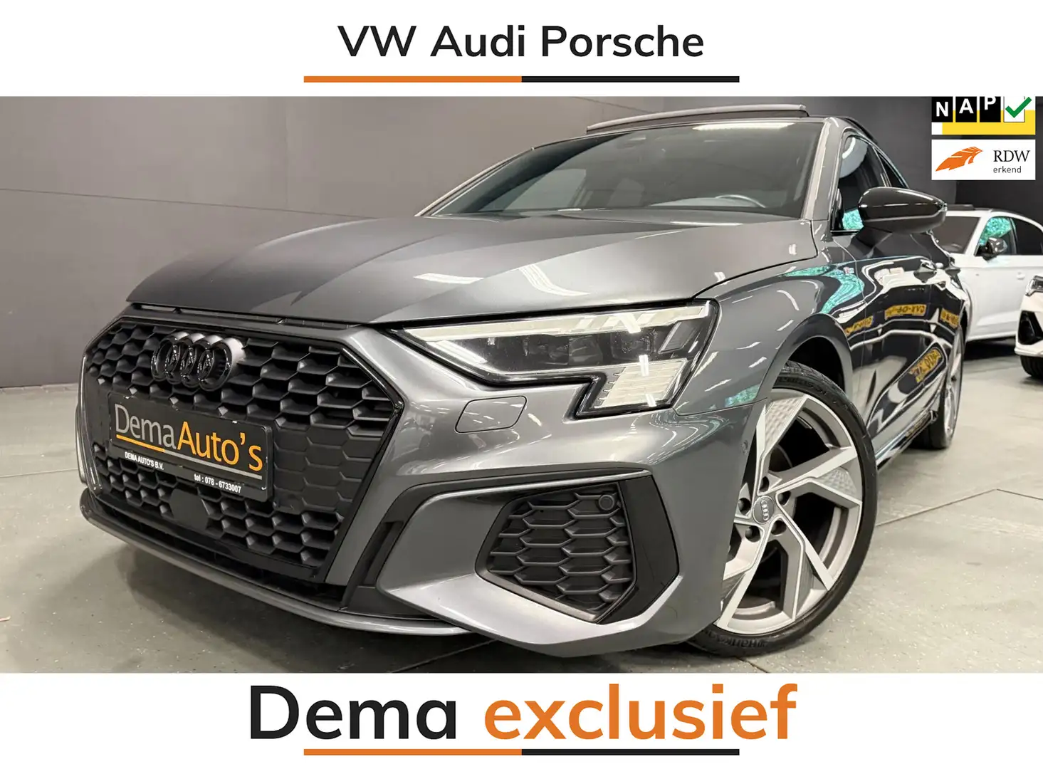 Audi A3 Limousine 35 TFSI 3X S-LINE RS-STOELEN PANO/B&O/SF Grau - 1