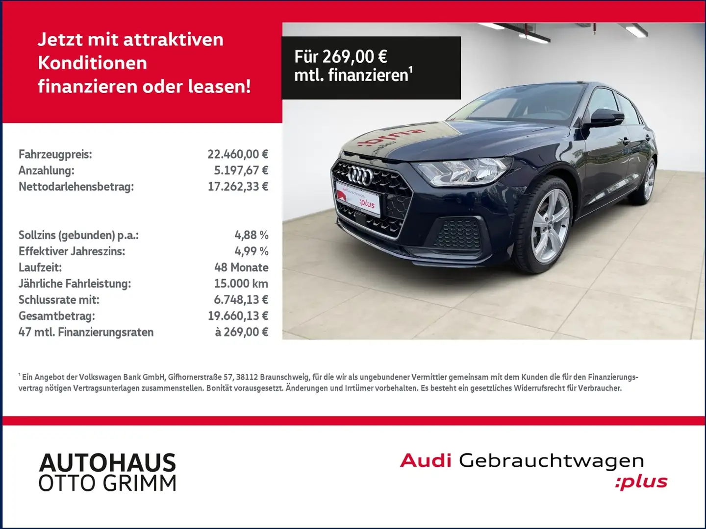 Audi A1 Sportback 35 TFSI advanced KLIMA ALU Blau - 1