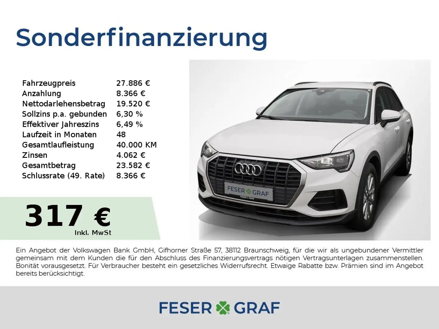 Audi Q3 35 TDI qu S tronic Navi,AHK,Sitzhzg Blanco - 1