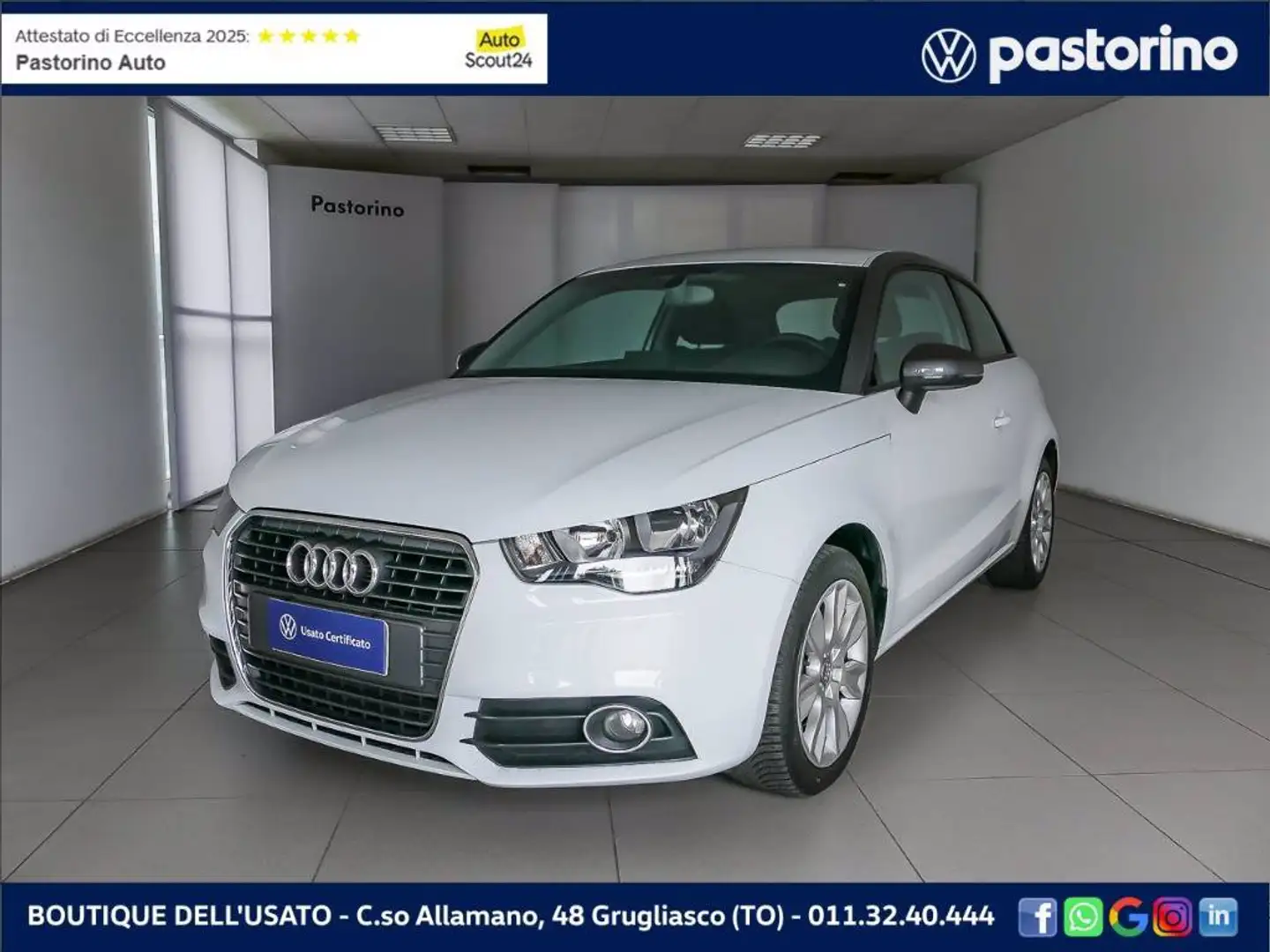 Audi A1 1.6 TDI AMBITION 105CV Bianco - 1