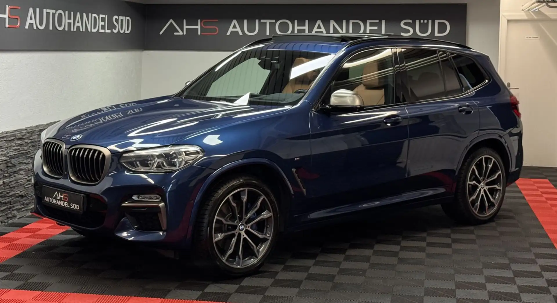 BMW X3 M i*PANO*LED*360°*LEDER*AHK* Bleu - 1