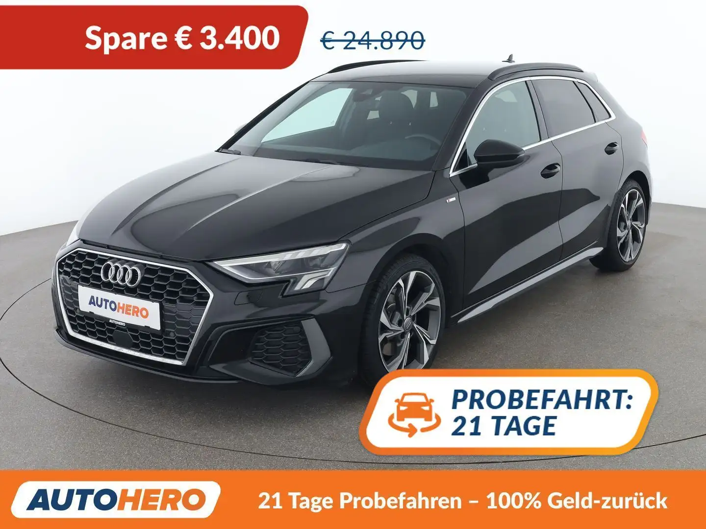 Audi A3 30 TDI S line Schwarz - 1