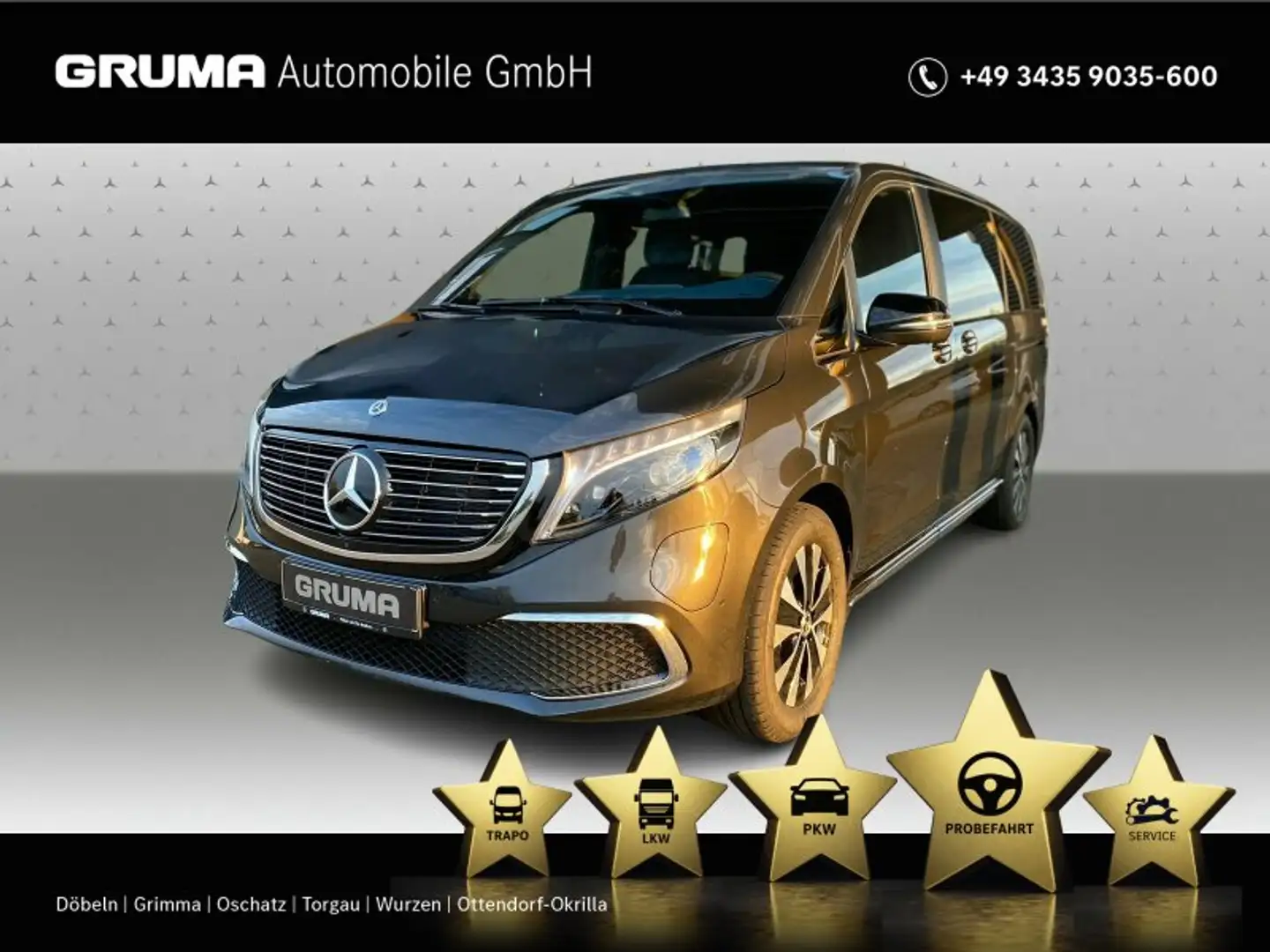 Mercedes-Benz EQV 300 EQV 300 AVANTG Lang PANOD+DISTR+BURM+360+LEDER SHD Gris - 1