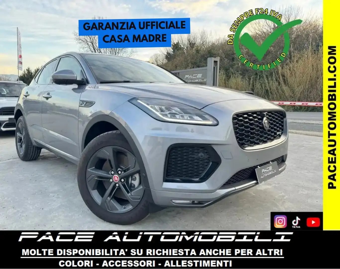 Jaguar E-Pace NEW D165 AWD R DYNAMIC S R-DYNAMIC BLACK PACK PDC Grigio - 1