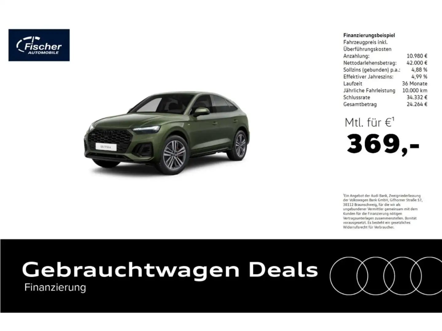 Audi Q5 Sportback 55 TFSI e quattro S line AHK/P-Dach Grün - 1