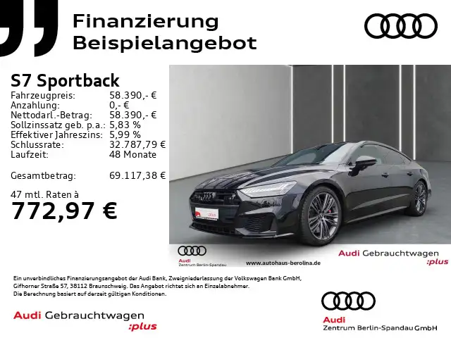Audi S7 *HD-MATRIX*B&O*Opt.-Schwarz+*TOUR*