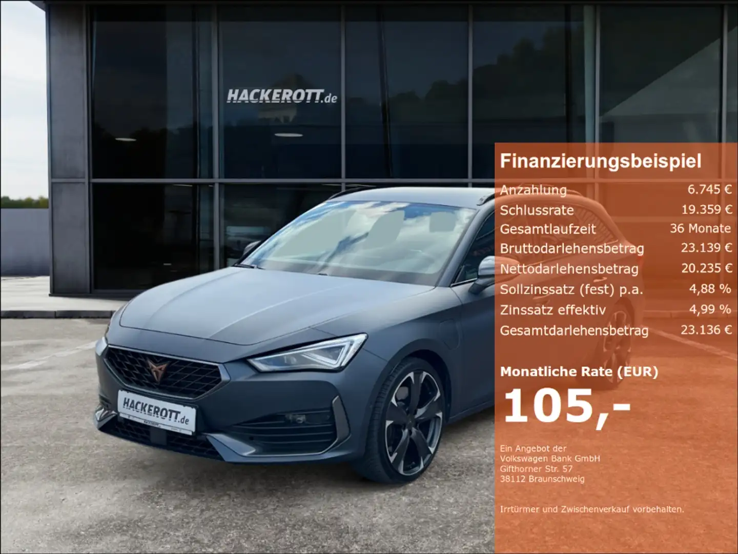 CUPRA Leon Sportstourer VZ e-Hybrid 1.4 LED Navi Rückfahrkame Grau - 1