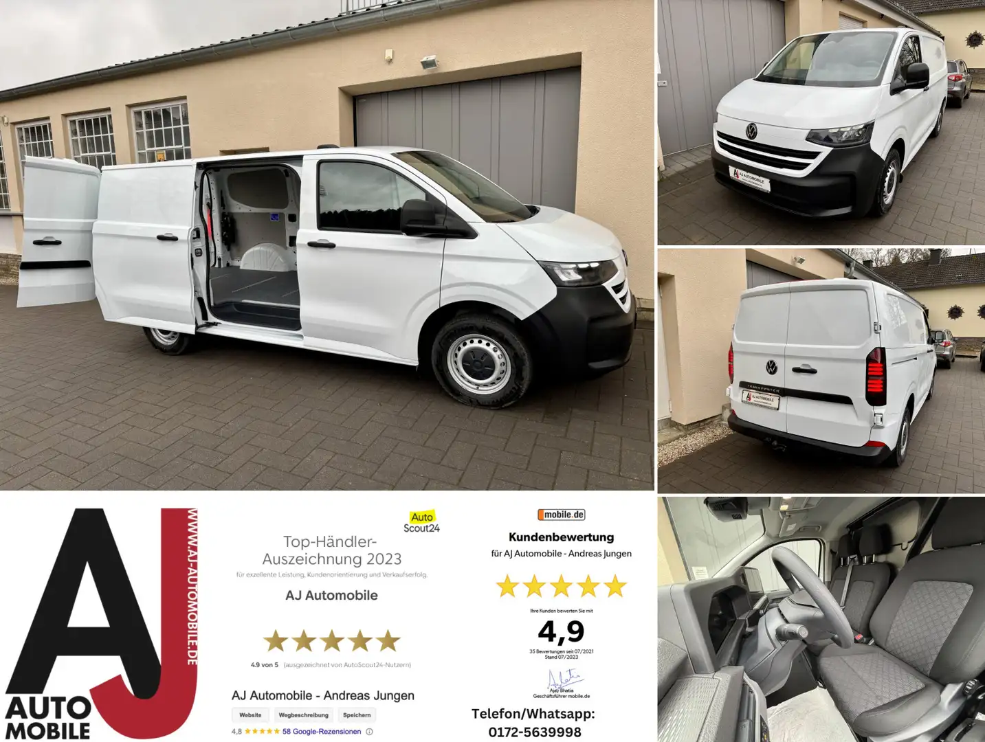 Volkswagen T7 Kastenwagen New Transporter Vorlauf Mai/Juni 25 Wit - 1
