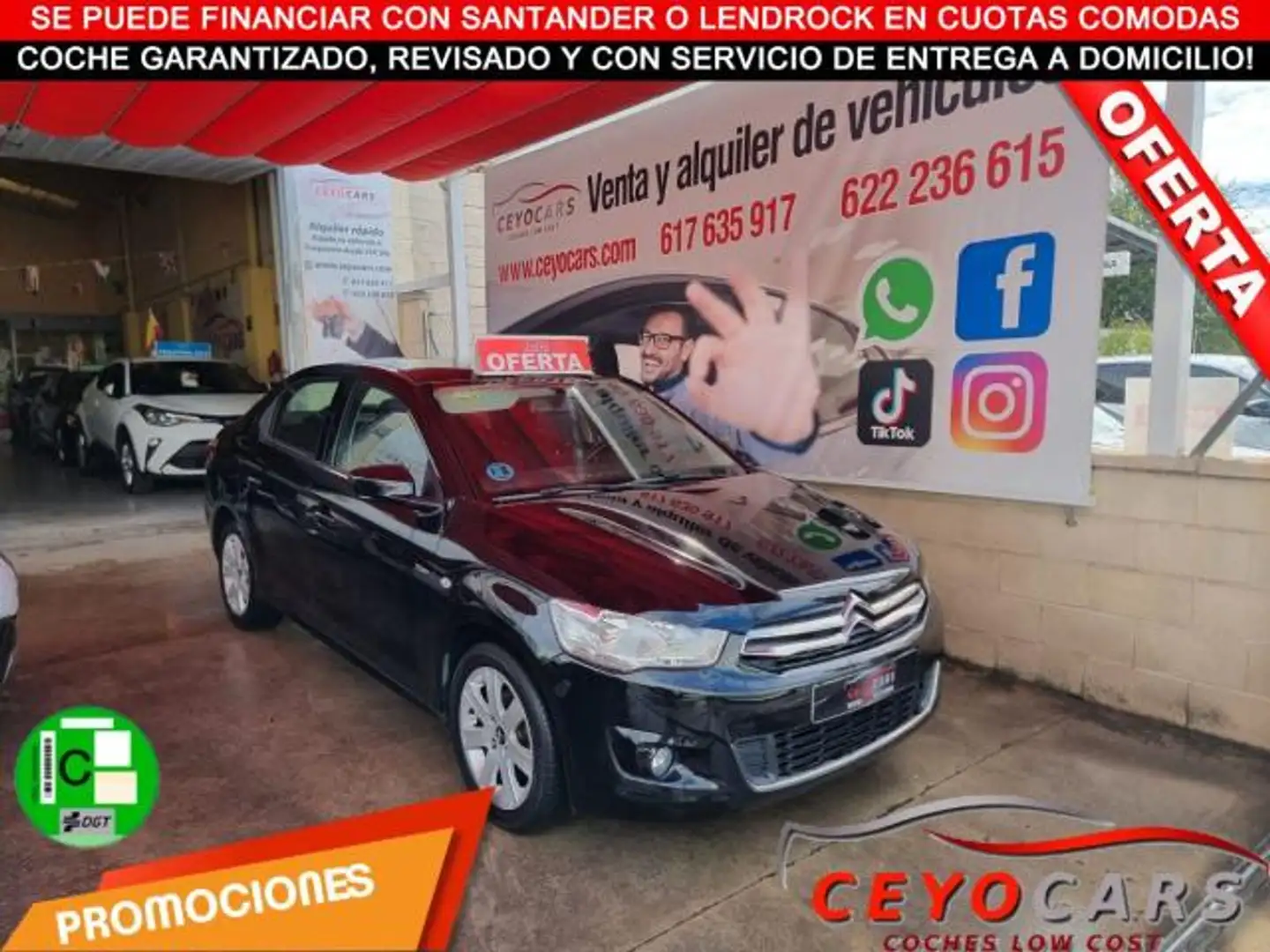 Citroen C-Elysée 1.6BlueHDi Shine 100 Noir - 1