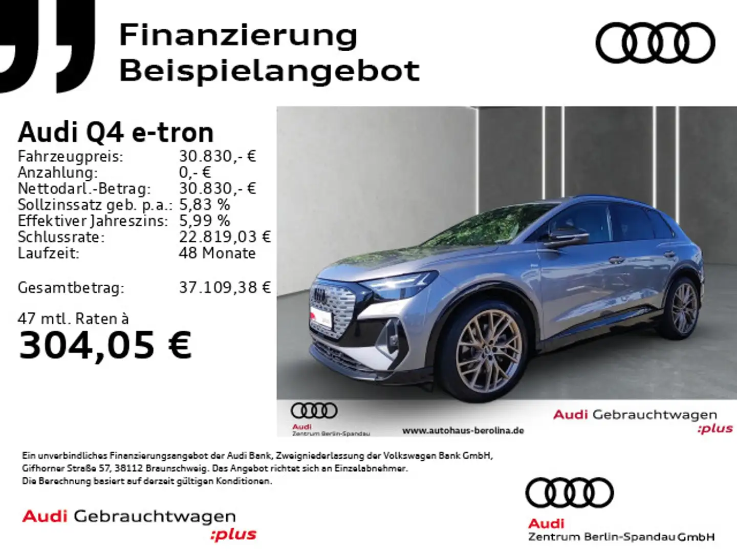 Audi Q4 e-tron 40 S line *MATRIX*NAV+*Opt.-Schwarz+* Grau - 1
