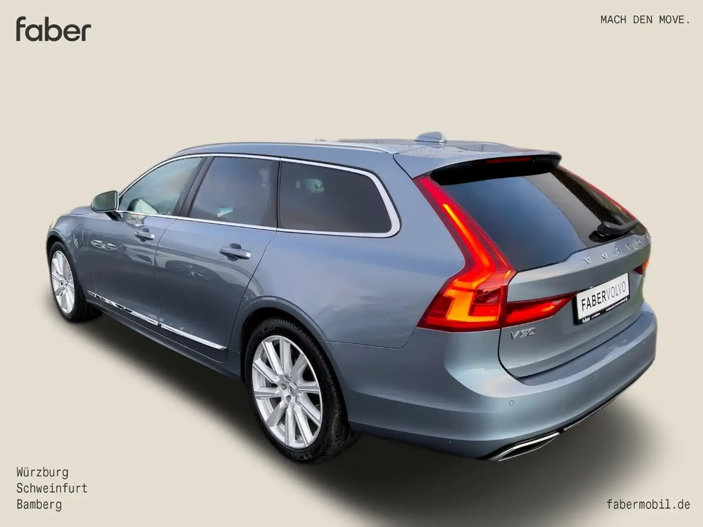 Volvo V90 T8 AWD Inscription Plug-In Hybrid Bleu - 2