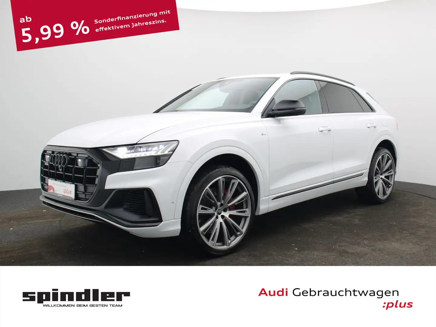 Audi Q8 S-Line 60 TFSIe quattro / Pano, Head,Luft,AHK Weiß - 1
