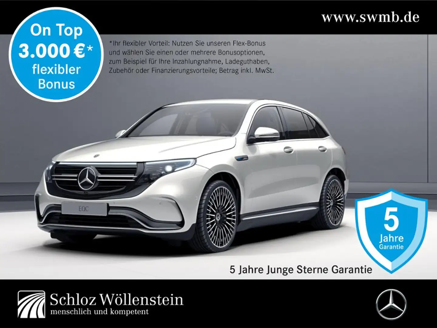 Mercedes-Benz EQC 400 4M AMG/MULTIBEAM/AHK/Fahrass/Memory/360 Weiß - 1