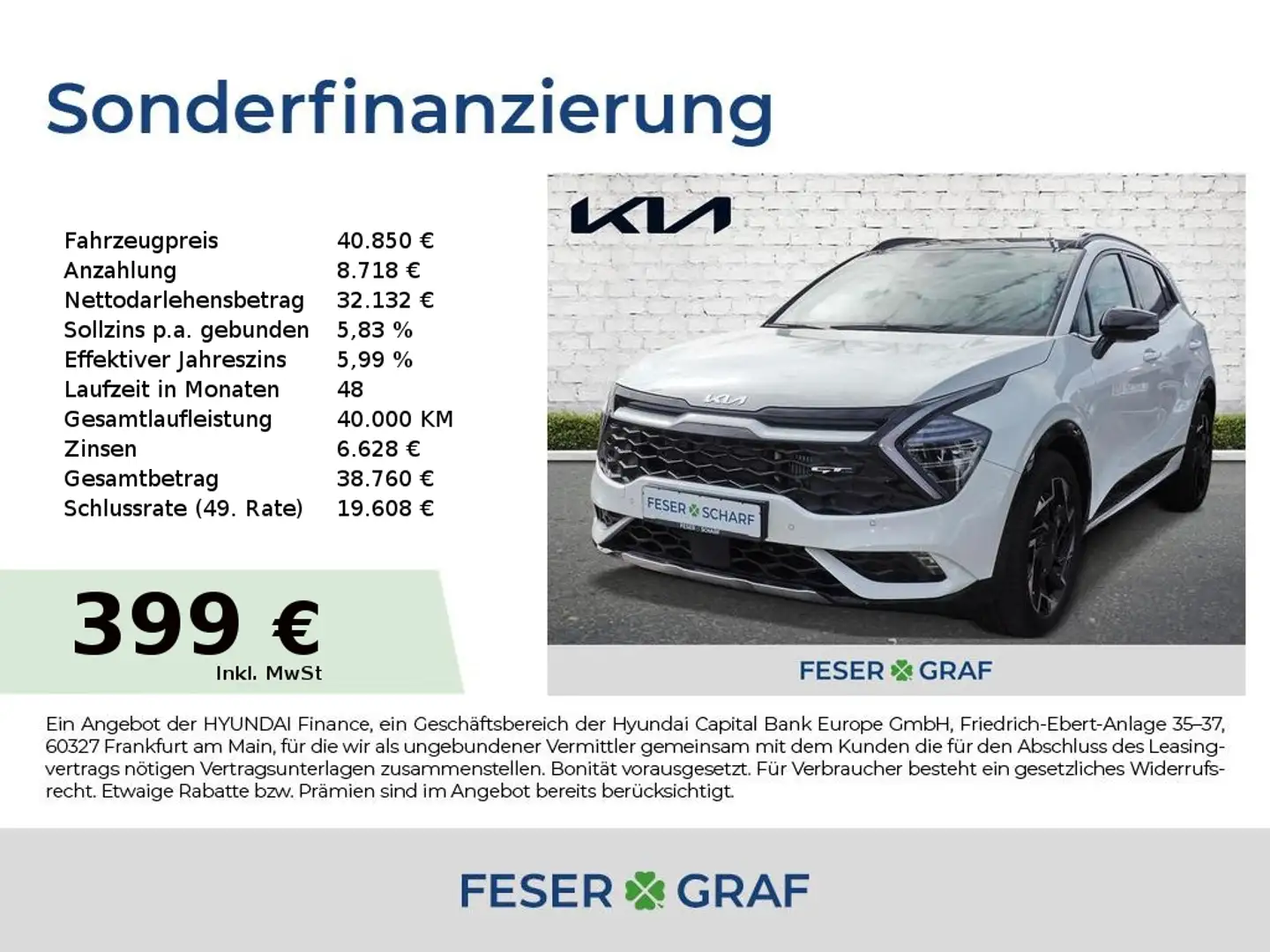 Kia Sportage 1.6T AWD DCT GT Line DRIVE SOUND GLASD. Weiß - 1