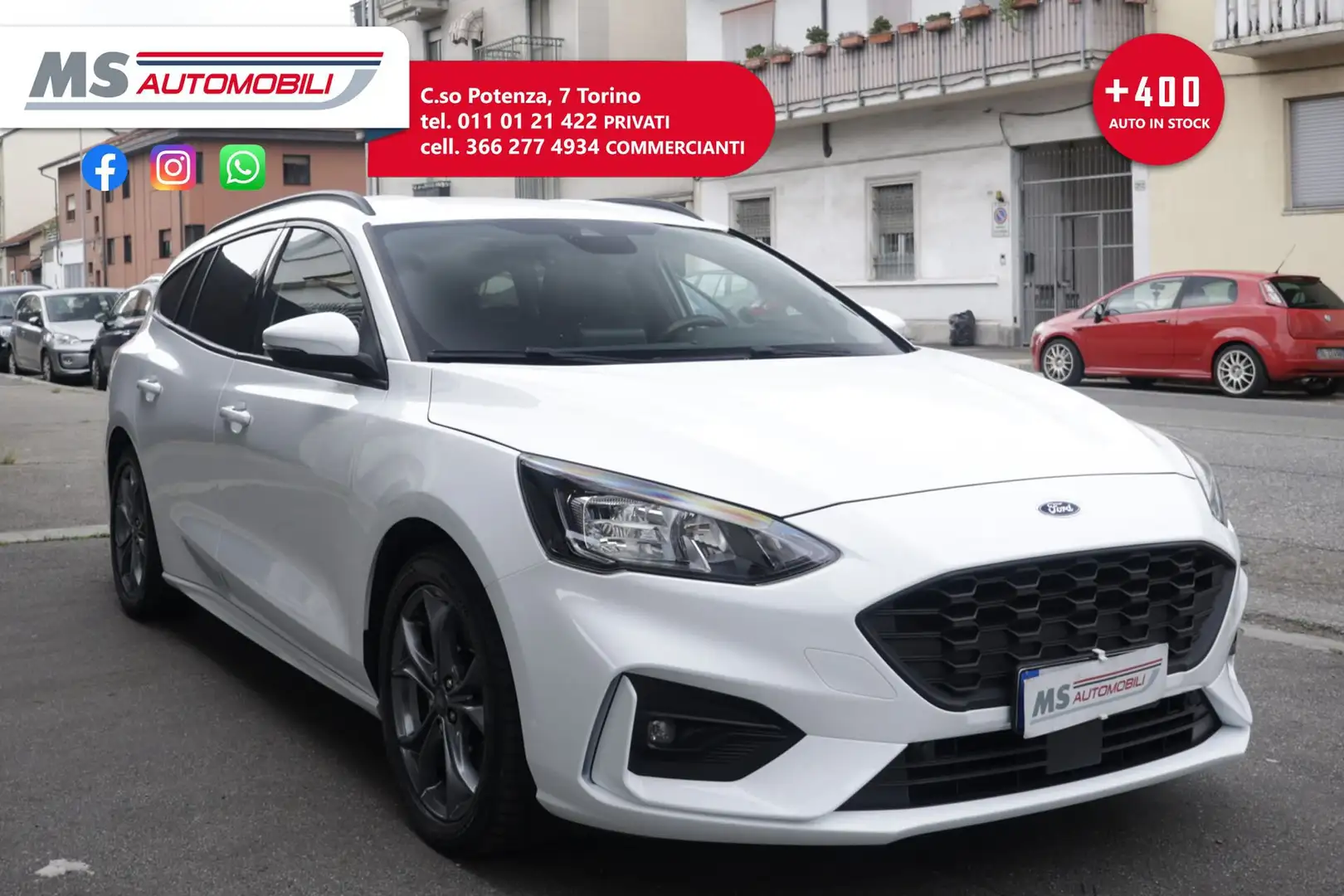 Ford Focus Ford Focus 1.5 EcoBlue 120 CV SW ST Line Unicopro Bílá - 1