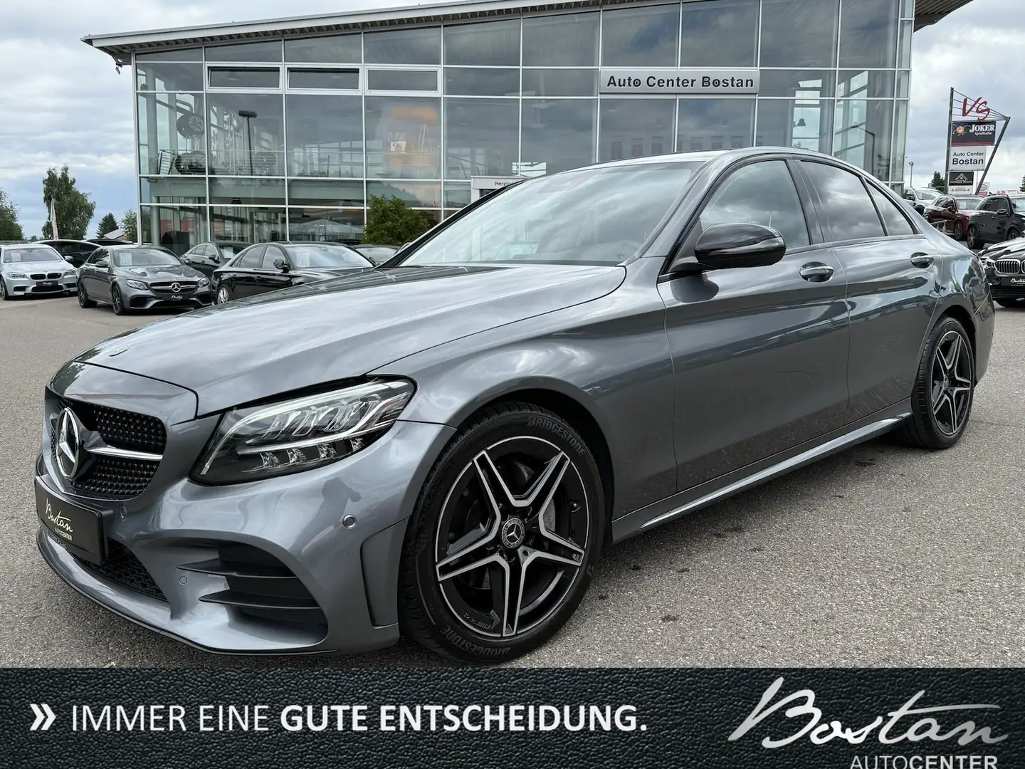 Mercedes-Benz C 220 d AMG/NIGHT/KAMERA/LEDER/NAVI/PDC/1.HAND Сірий - 1