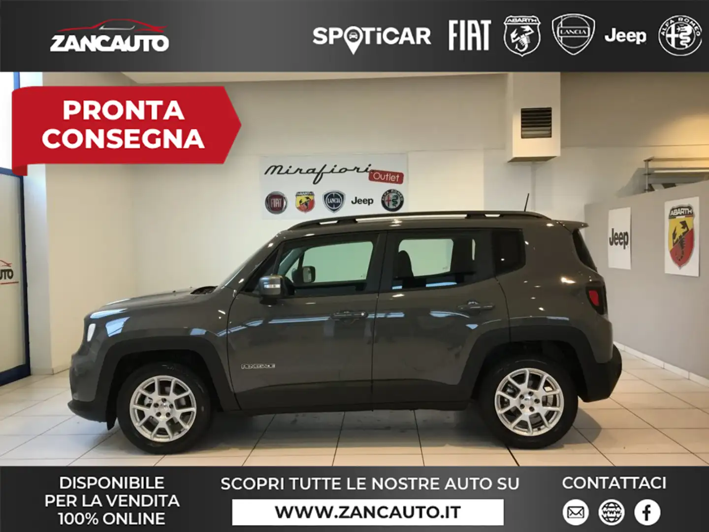 Jeep Renegade MY21 1.3 Limited Grigio - 1