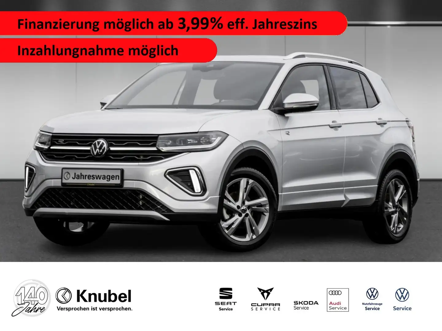 Volkswagen T-Cross R-Line 1.5 TSI DSG AHK/NAVI/ACC/IQ.LIGHT Silber - 1