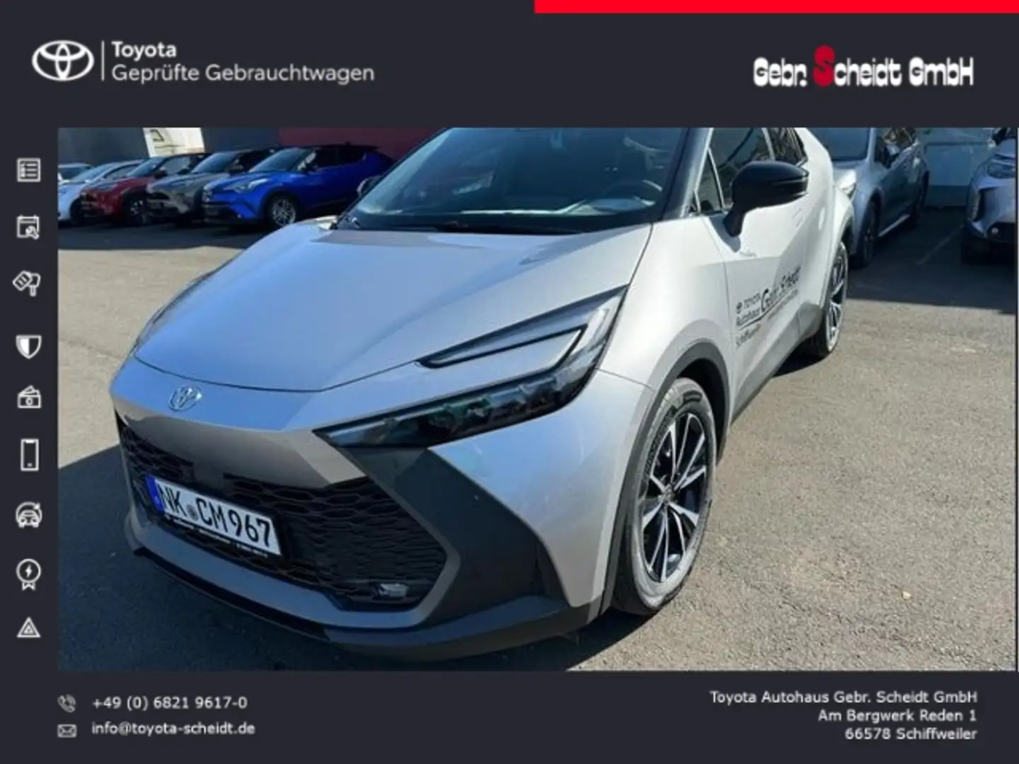 Toyota C-HR 2.0 Hybrid Team Deutschland Navi digitales Cockpit Silber - 1