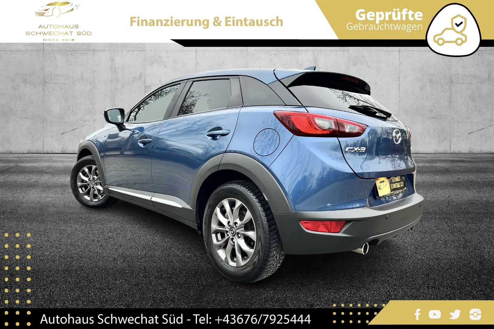 Mazda CX-3 G120 Revolution // HEAD-UP // NAVI // WENIG KM // Blau - 2