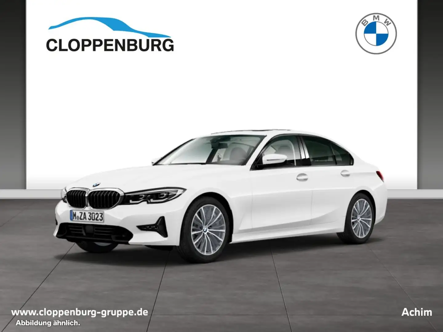 BMW 330 d Navi+ACC+SHZ+HiFi+Fernl.Ass+Spurass.+LED Weiß - 1
