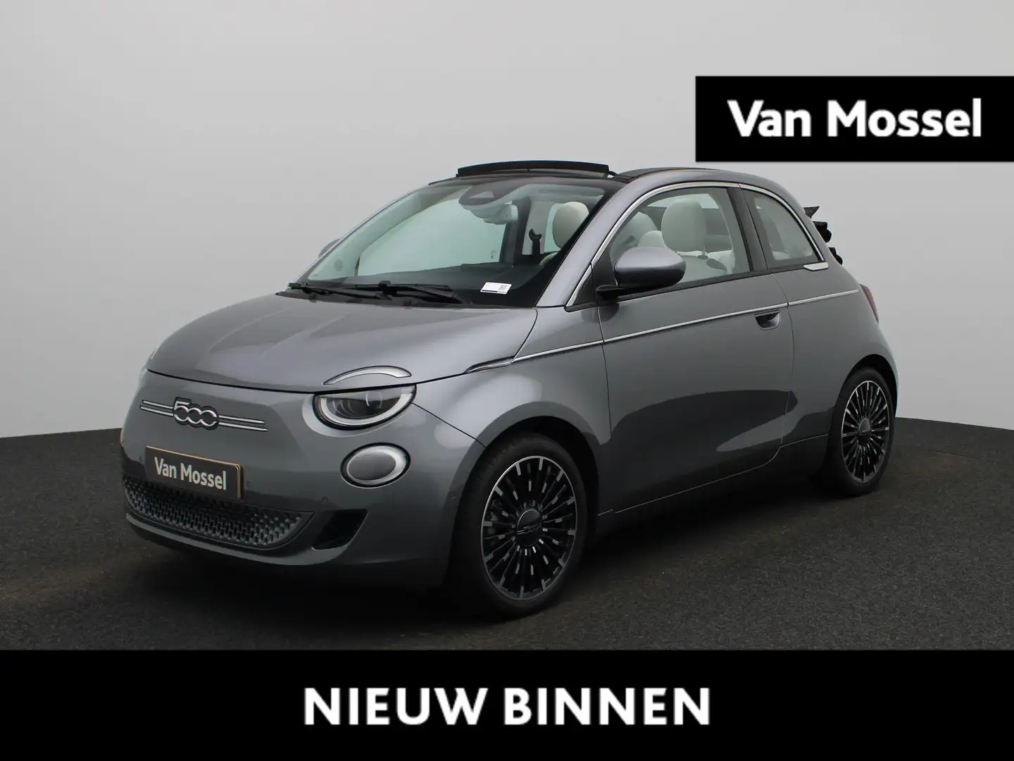 Fiat 500e C La Prima 42 kWh | Lederen Bekleding | Stoelverwa Grijs - 1