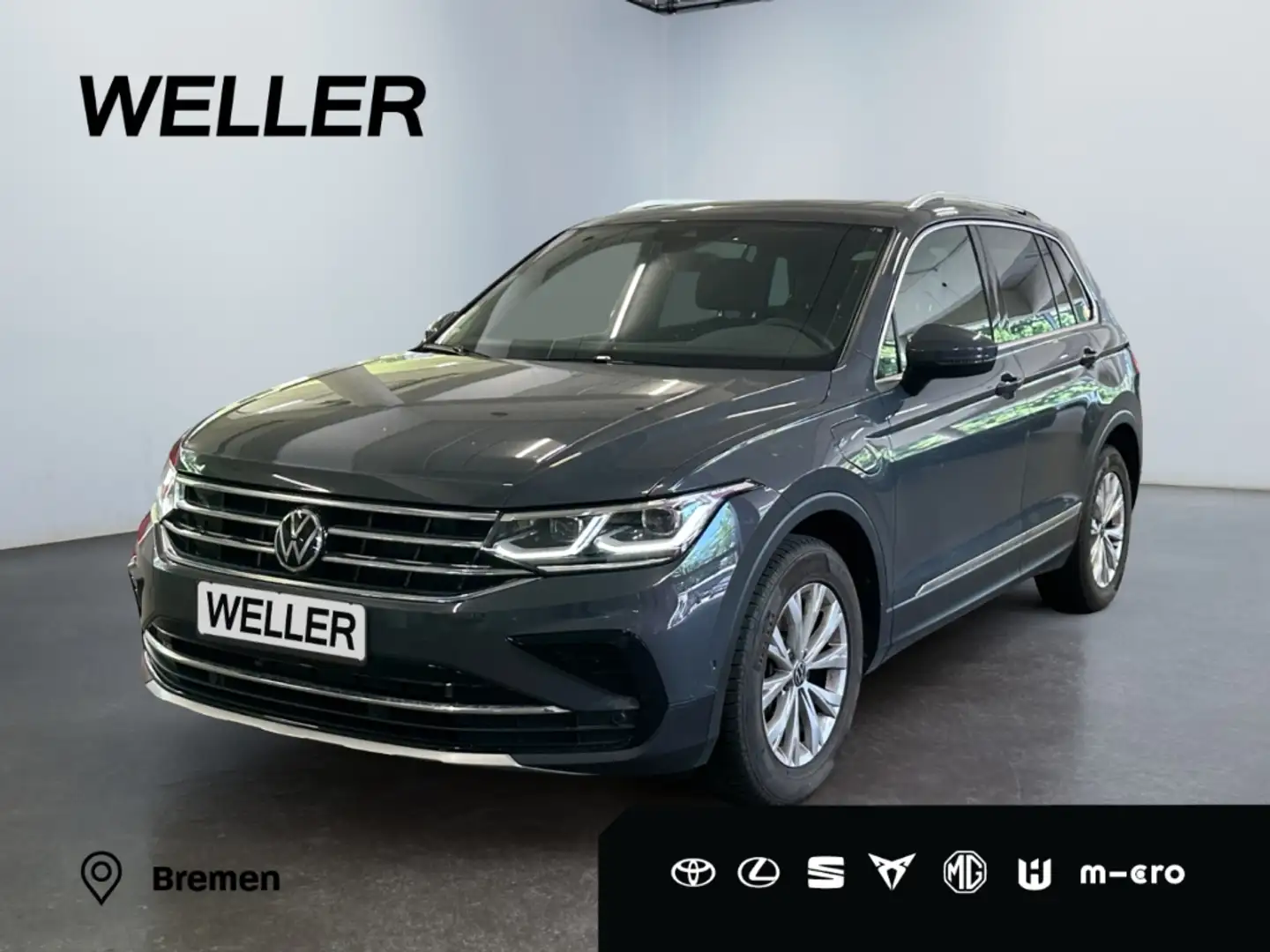 Volkswagen Tiguan 1.4 eHybrid DSG Elegance *Matrix*AHK*Pano* Grau - 1