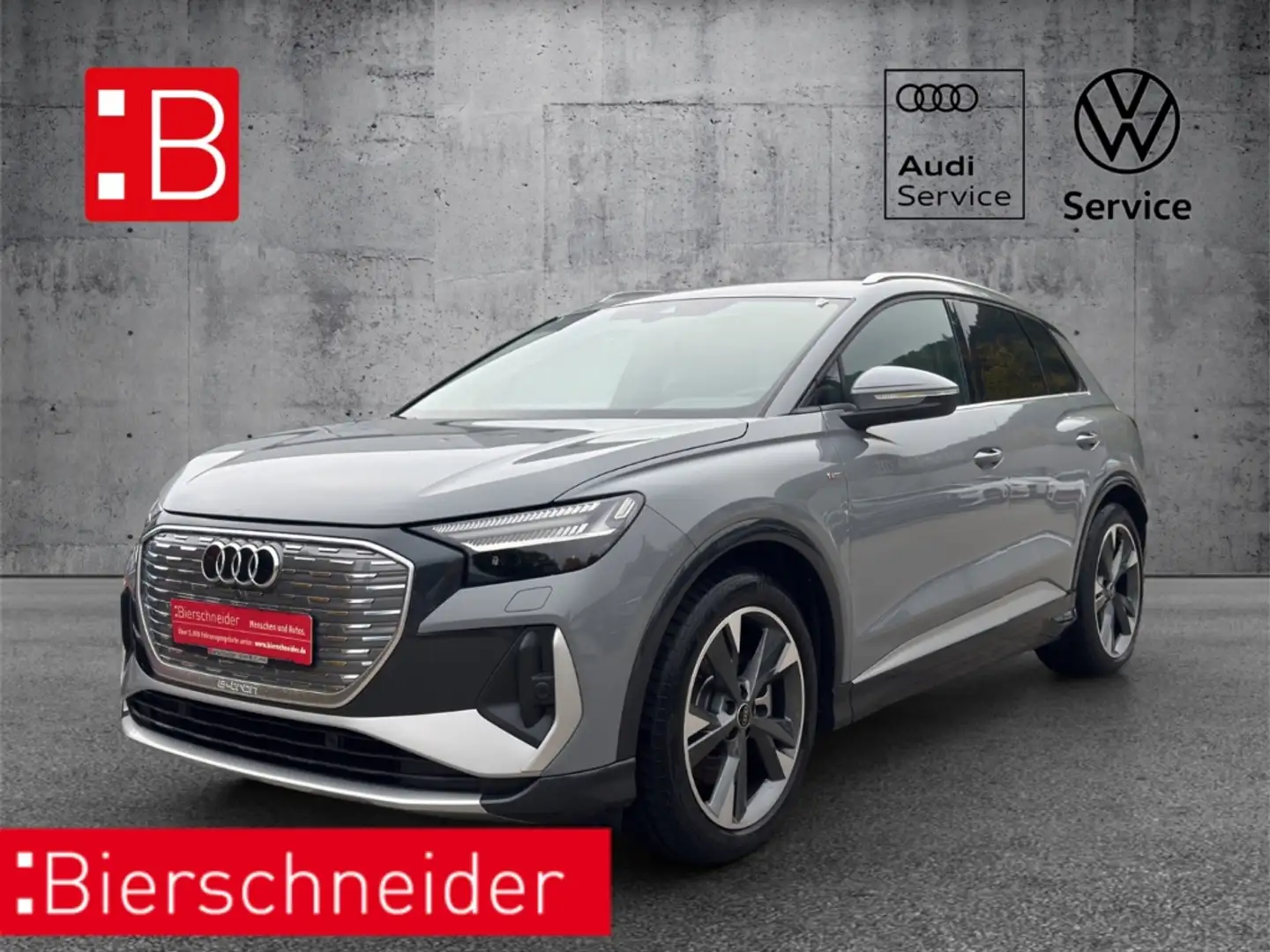 Audi Q4 e-tron 45 S line MATRIX 20 S-SITZE VIRTUAL ACC NAVI PDC C Grau - 1