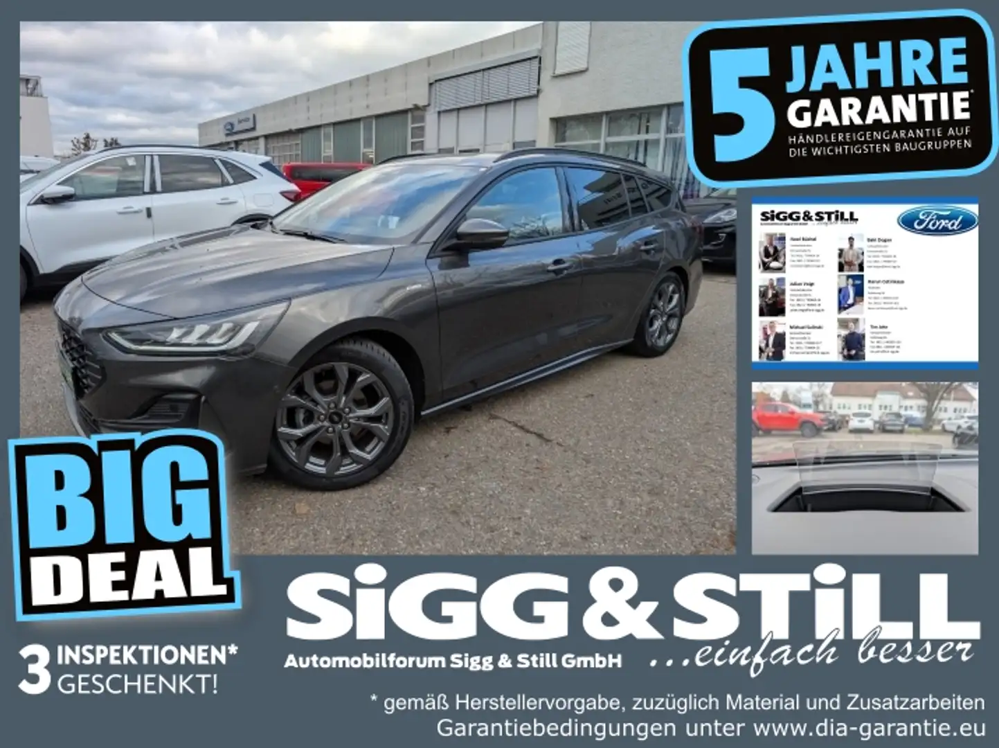 Ford Focus Turnier ST-Line Mild-Hyb LED*ACC*HUD*NAV*SHZ Gris - 1