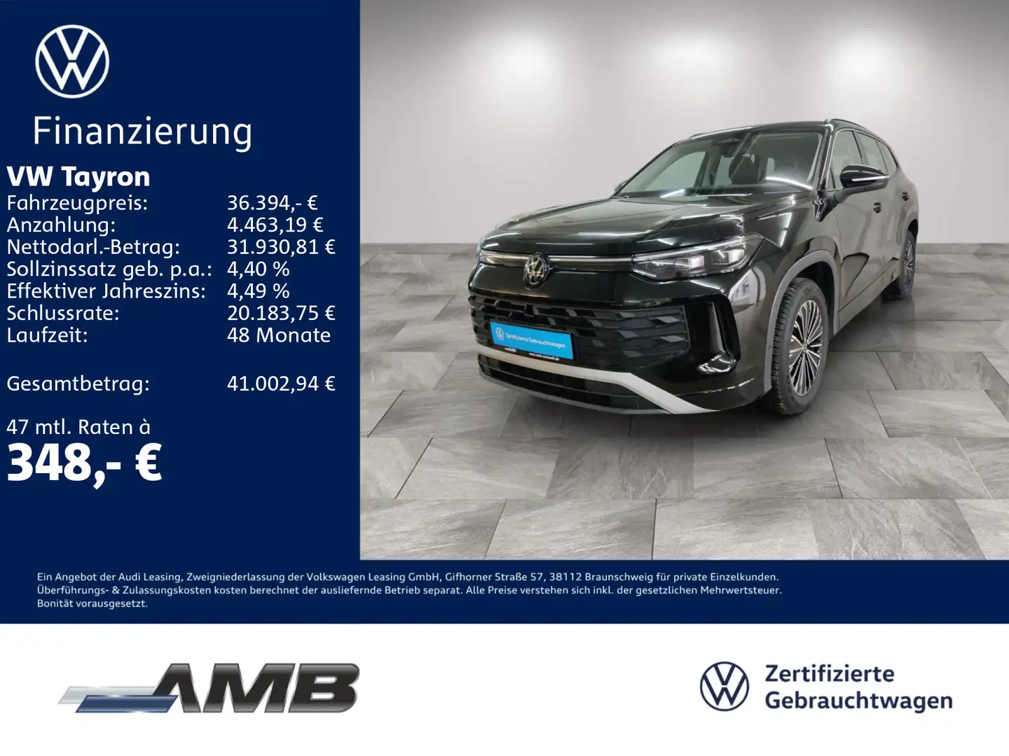 Volkswagen Tayron Life 1.5 eTSI AHK/LED/Nav/Sitzhz/05.30Gar Noir - 1