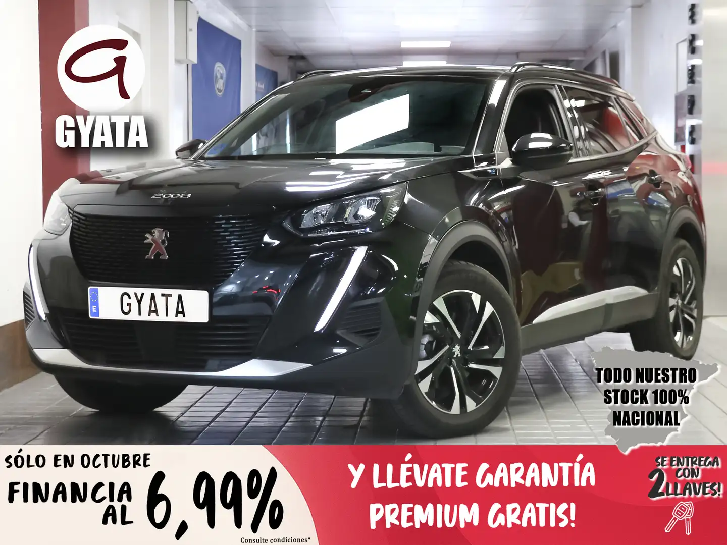 Peugeot 2008 Allure Pack Eléctrico 100kW Negro - 1