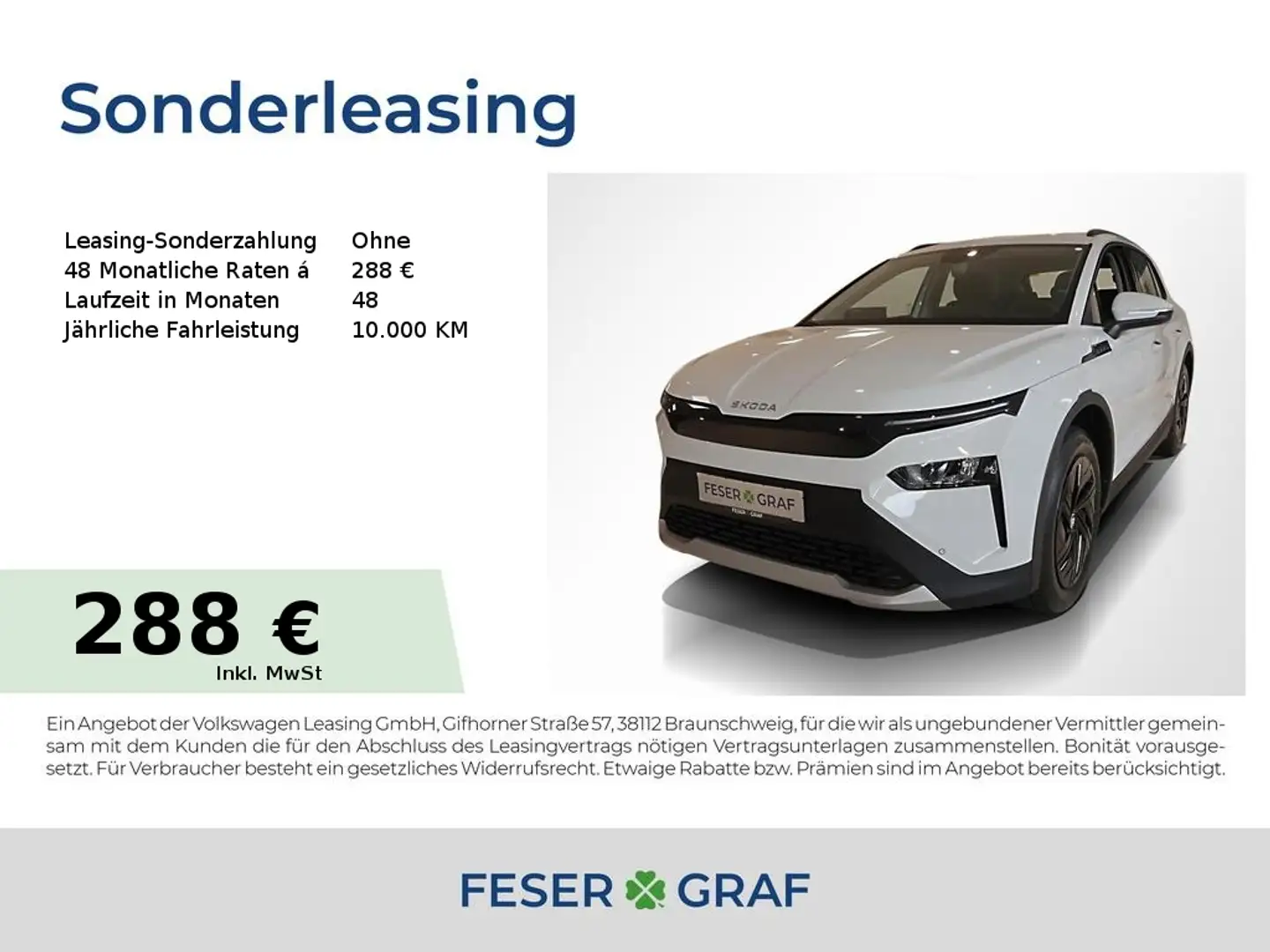 Skoda Elroq 50 Tour h SmartLink, SHZ, LED Weiß - 1