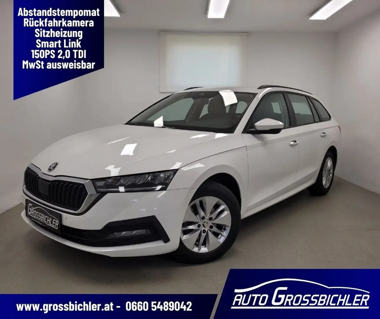 Skoda Octavia Combi 2,0 TDI Ambition DSG, Mod.23,leasingfähig Weiß - 1