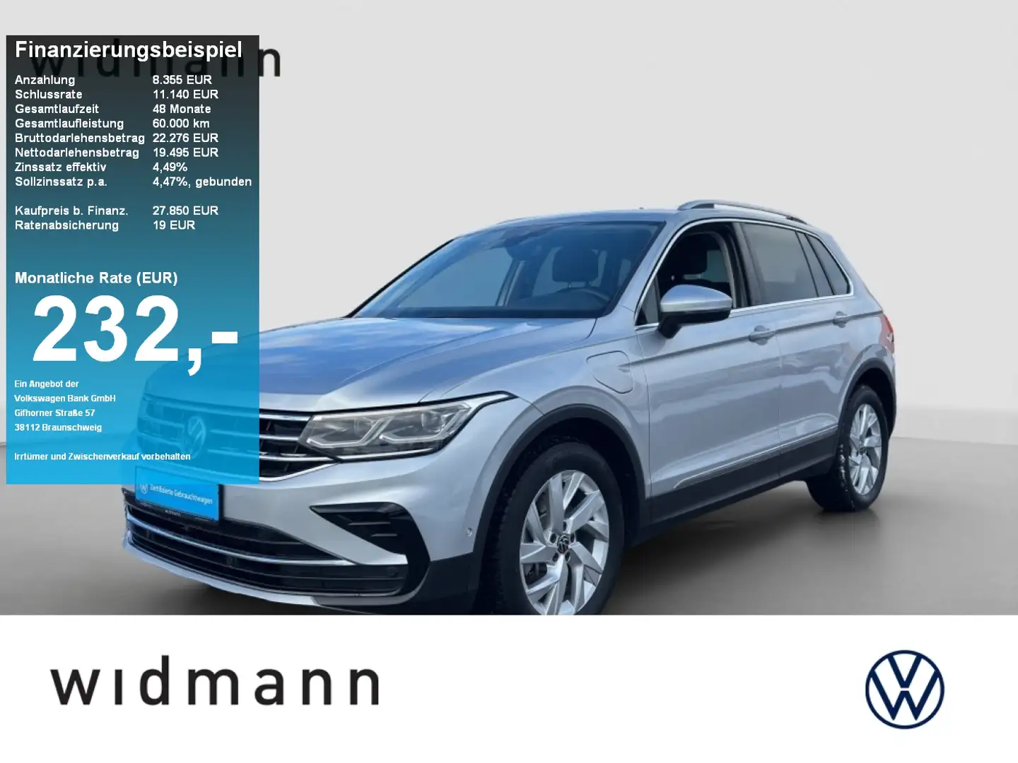 Volkswagen Tiguan Elegance 1.4 electric/TSI eHybrid 180kW 6-Gang DSG Silber - 1