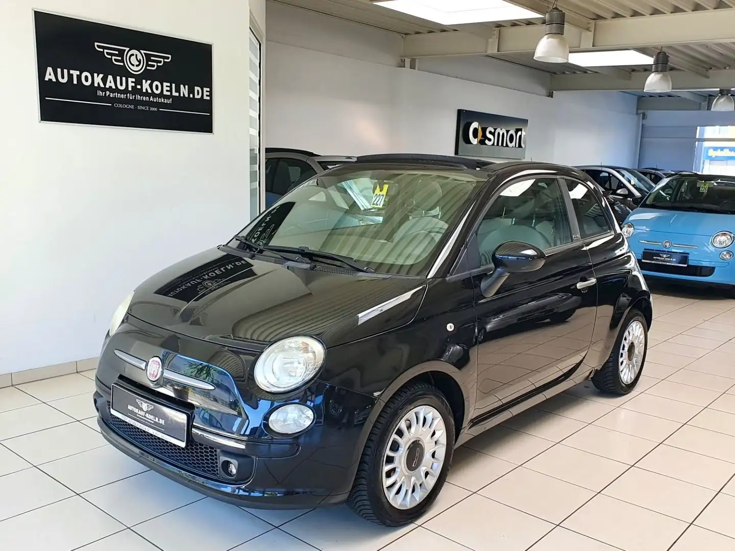 Fiat 500 TwinAir Plus cabrio/ Klima/Alus Schwarz - 2