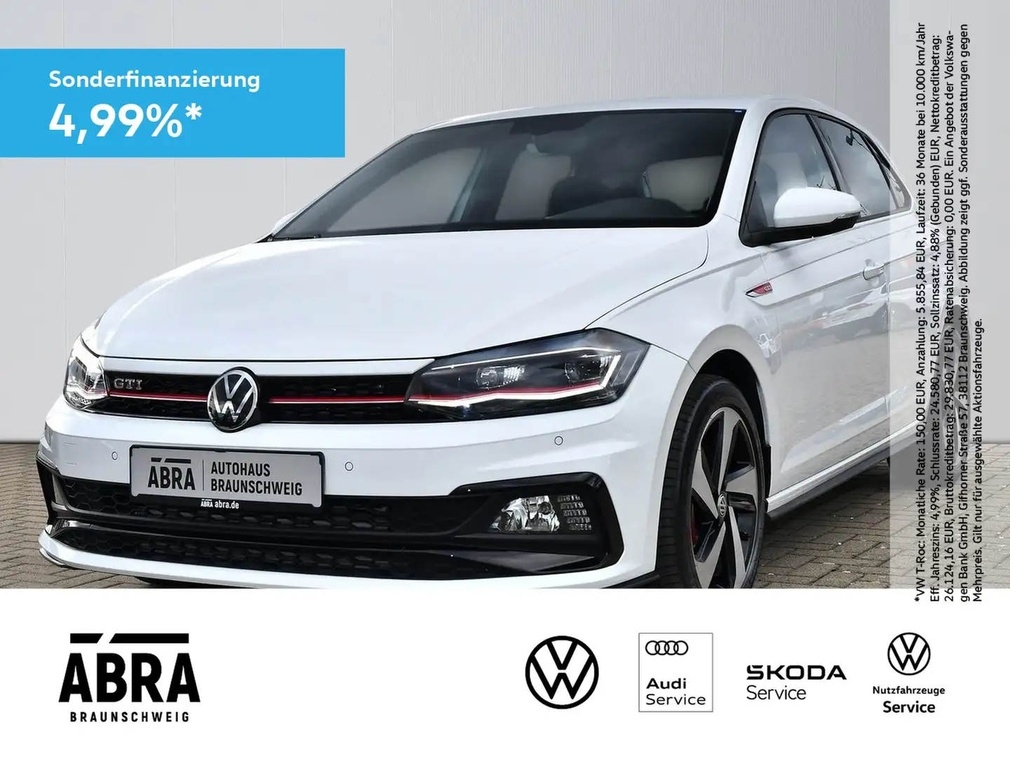 Volkswagen Polo VI GTI 2.0 TSI DSG LED+PDC+SHZ+DAB+ Blanc - 1