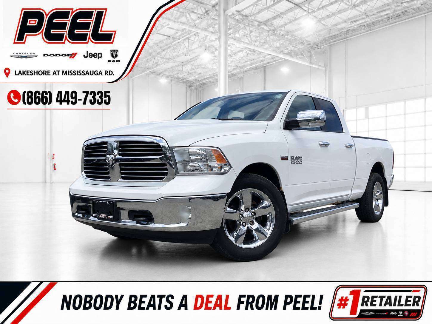White 2017 RAM 1500 Pickup Truck Four-Wheel Drive Automatic