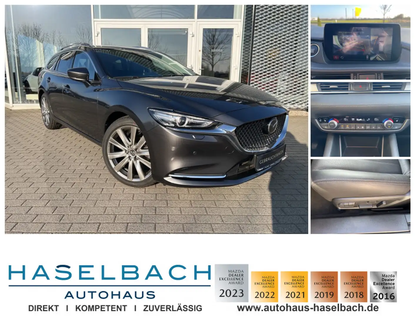 Mazda 6 Exclusive Leder BOSE Matrix 360° Sitzh Tempo Navi Grau - 1