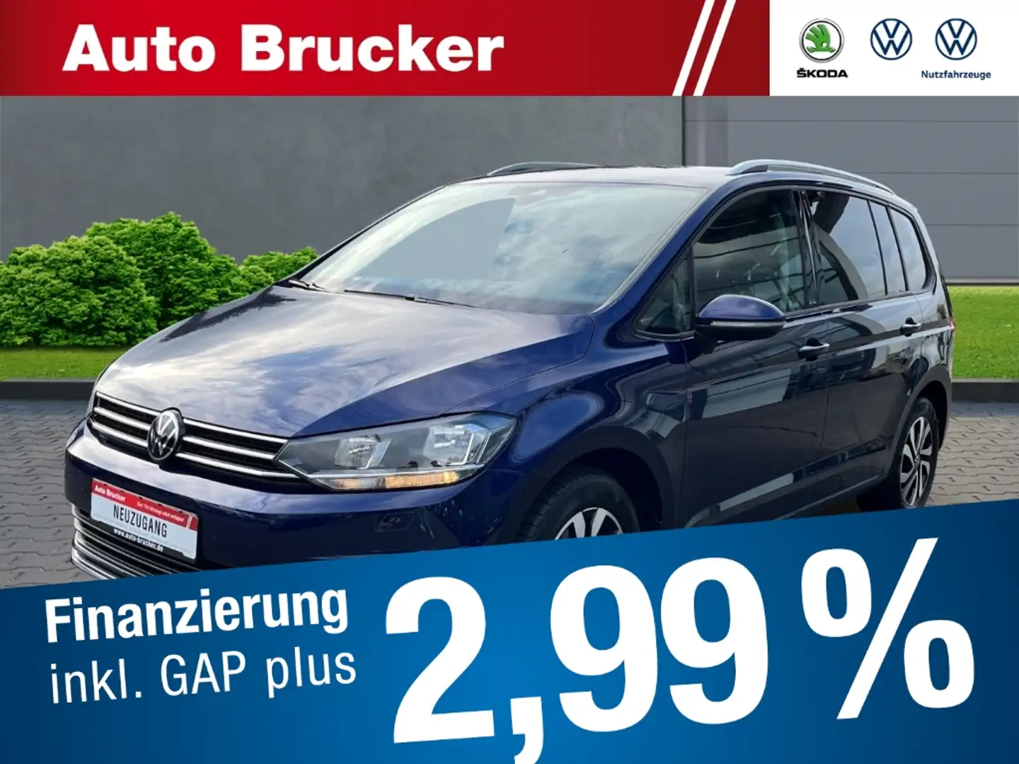 Volkswagen Touran Active 1.5 TSI+DSG+Navi+SHZ+3-Zonen-Klimaautomatik Blau - 1