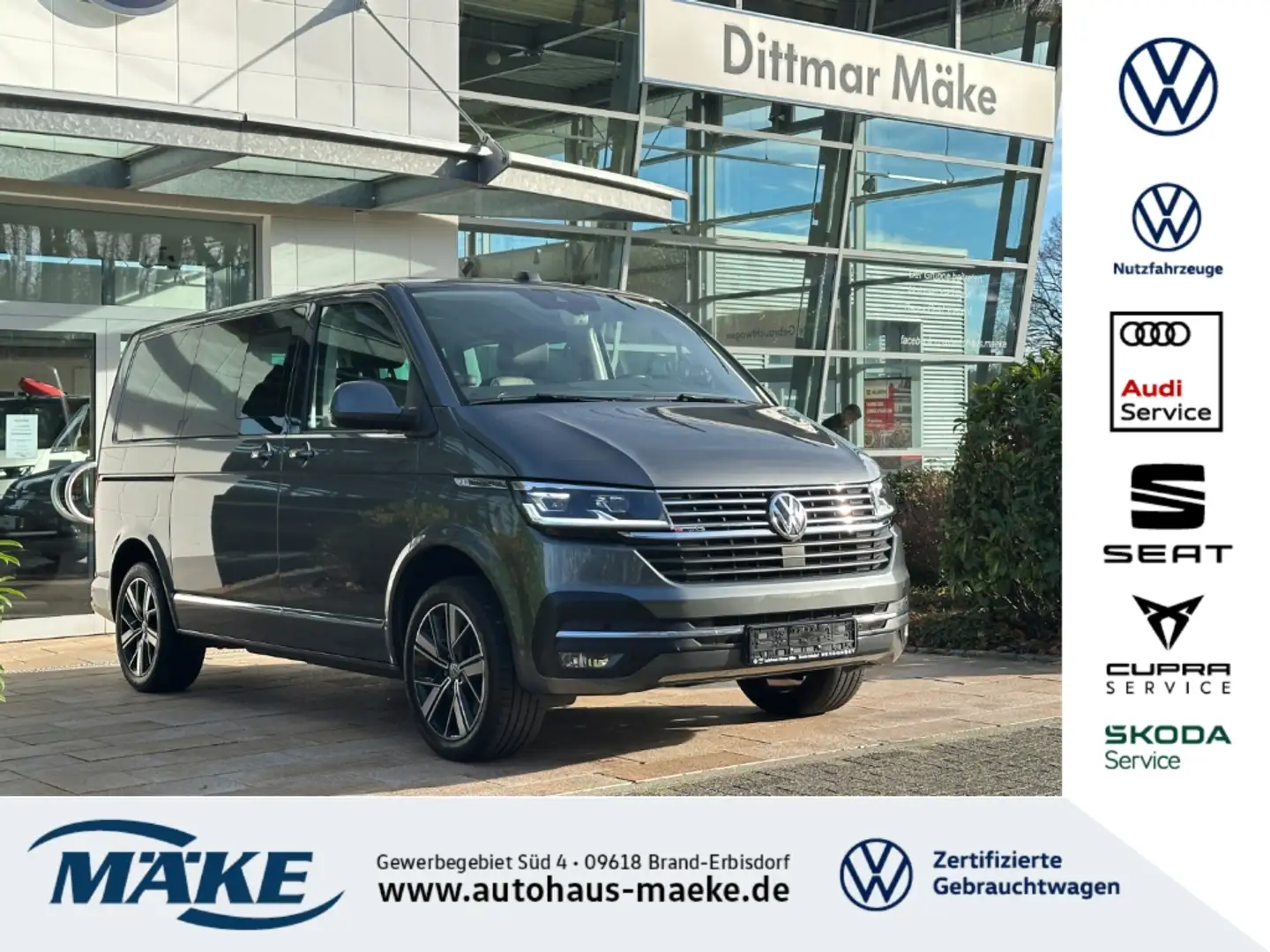 Volkswagen T6.1 Caravelle Highline 2.0 TDI DSG 4MOTION ACC AHZV LED SHZ Grau - 1