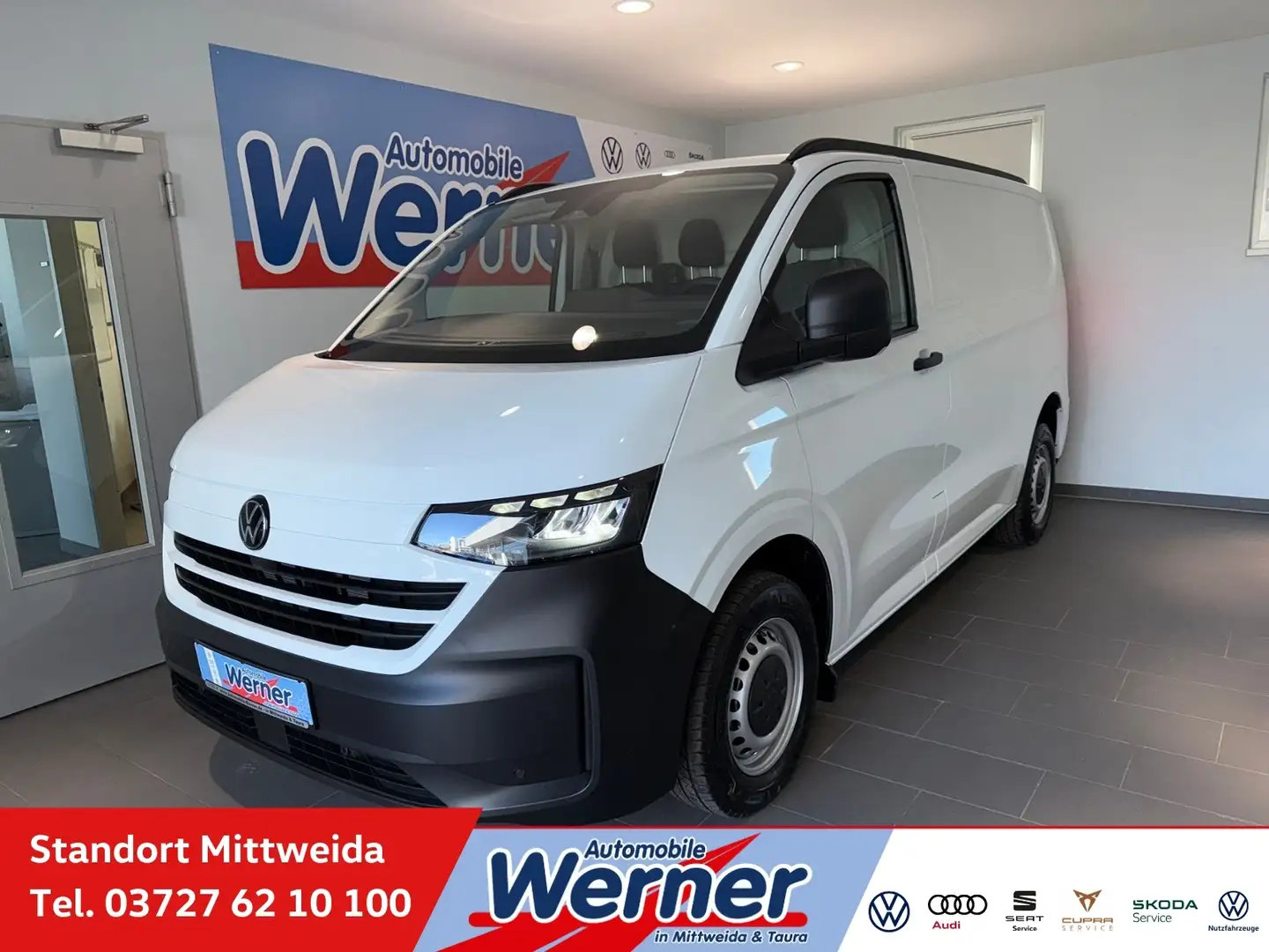 Volkswagen T7 Transporter Kasten 2.0TDI AHK Klima Sitzh RKamera Weiß - 1