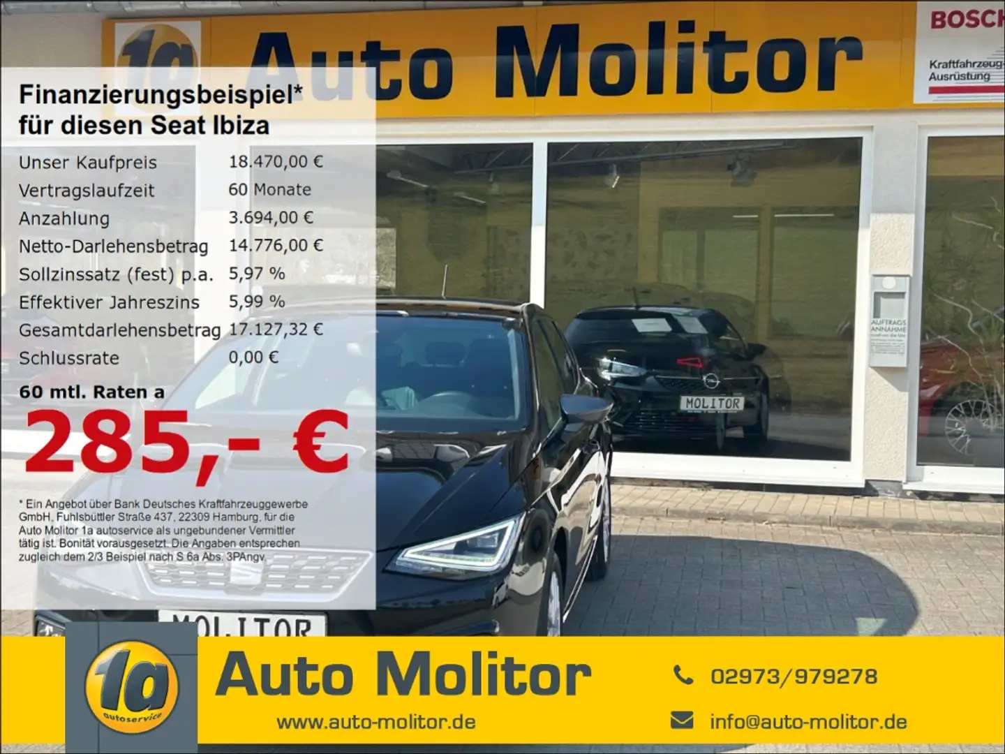 SEAT Ibiza XCellence 1.0 TSI 5J Gar. Digitales Cockpit LED AC Schwarz - 1